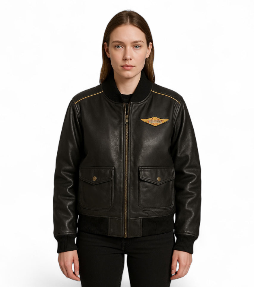 Harley-Davidson Women's 120th Anniversary Bomber Leather Jacket NWT size 2XL