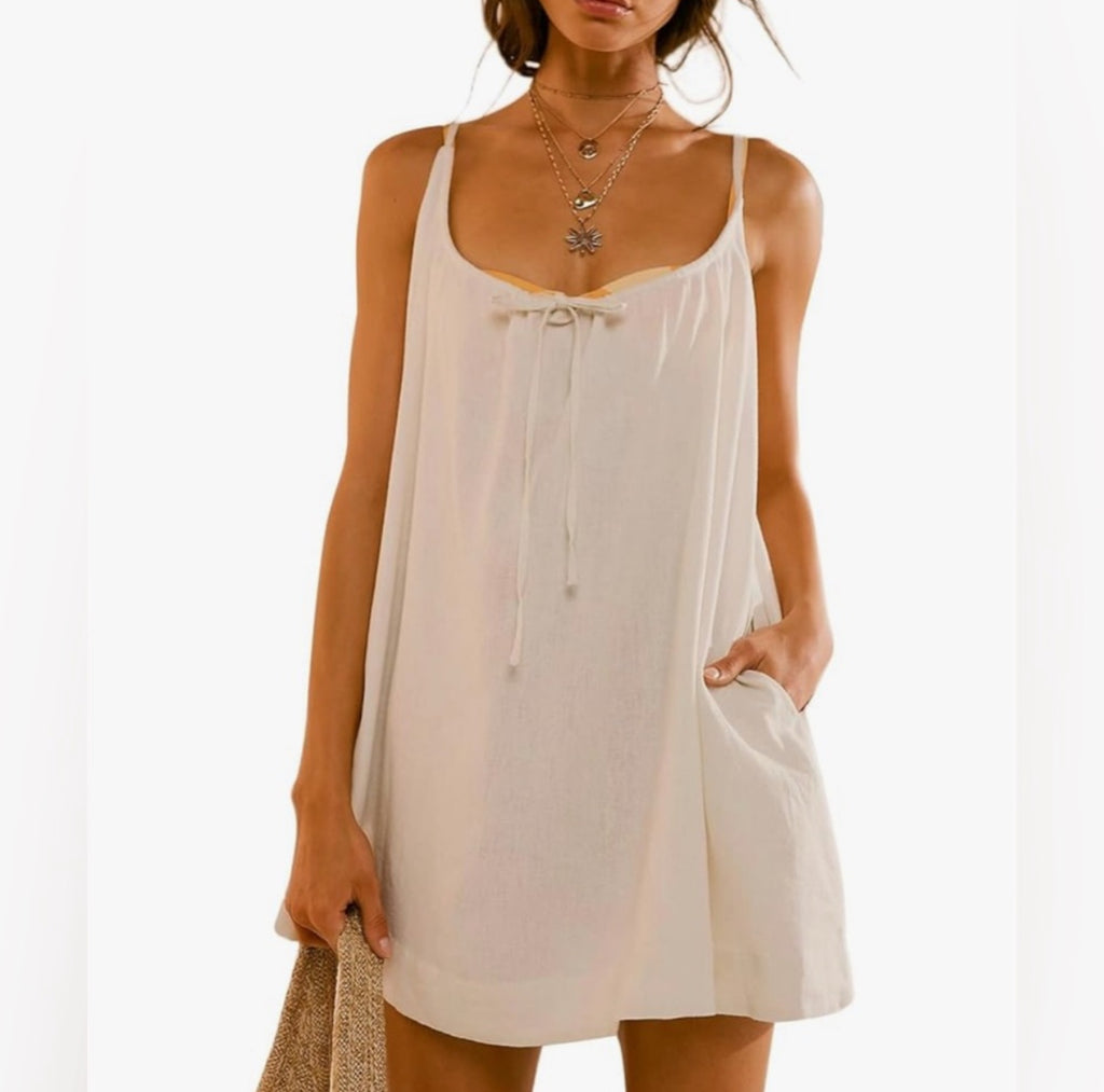 Short linen dress size S